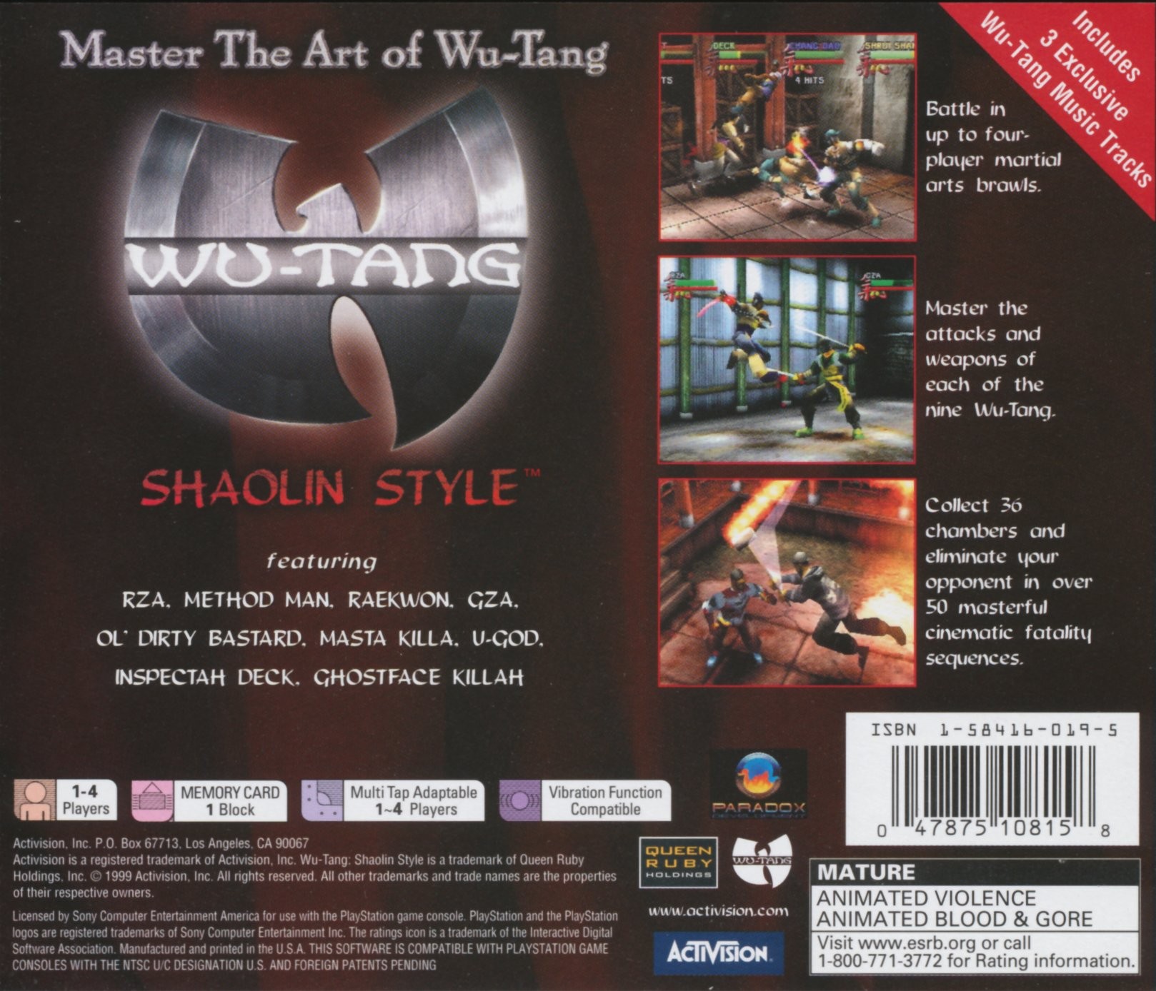 Wu-Tang: Shaolin Style (PS1) (gamerip) (1999) MP3 - Download